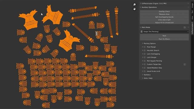 【Blender插件】UVPackmaster 3.15 Pro 智能高效UV打包工具 UVP