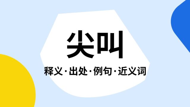 “尖叫”是什么意思?