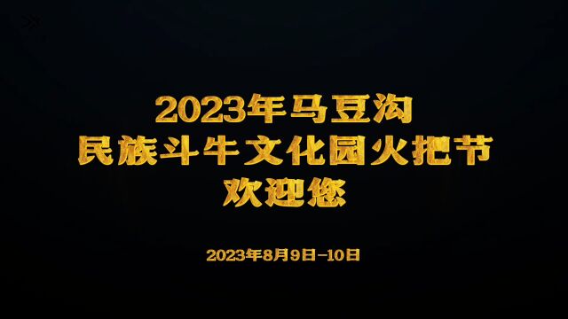 2023年马豆沟民族斗牛文化园火把节宣传片