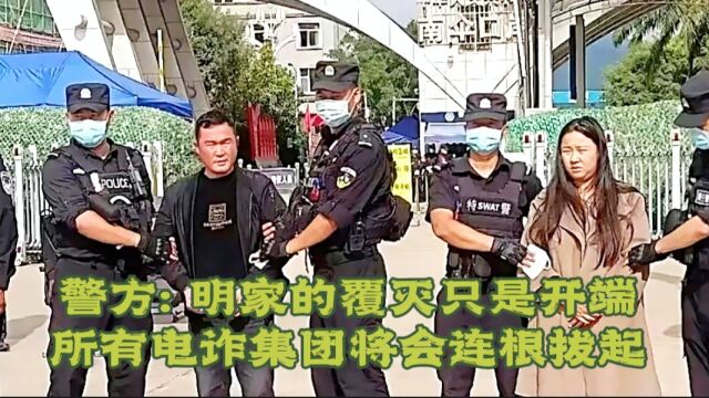 警方霸气外露:明家覆灭只是开端,所有电诈集团将会被连根拔