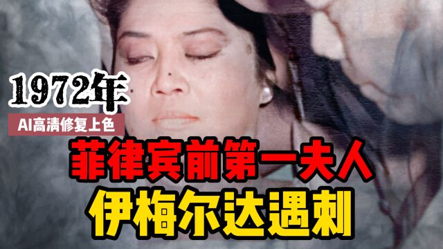 1972年珍贵影像,菲律宾前总统夫人伊梅尔达遇刺未遂