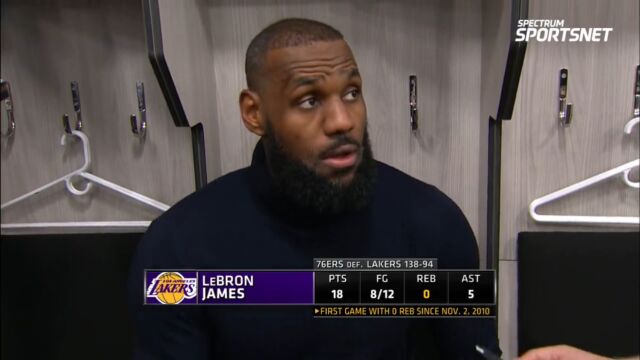 詹姆斯：湖人需要做出很多改变 以防此类惨败继续发生