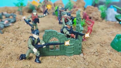 小泽和火箭手玩具去炸蓝色兵人的防控导弹，为了掩护队友牺牲了