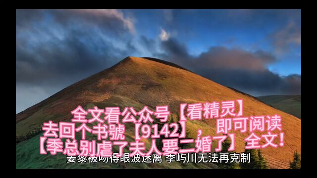 热搜甜文《季总别虐了,夫人要二婚了》姜黎季屿川小说