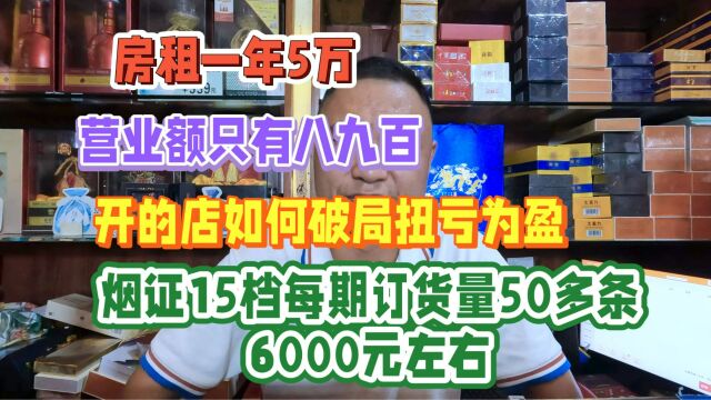 营业额800烟草证15档,房租一年5万,严重亏损,如何破局扭亏为盈