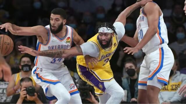 湖人背靠背对雷霆：四连客最后一站冲西部前六，雷霆捍卫主场守前四结束连败