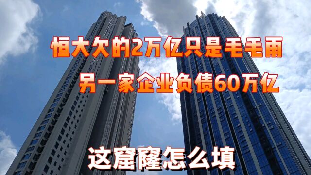 恒大欠2万亿只是毛毛雨,另一家企业负债60万亿,这窟窿怎么填