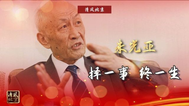 党史中的清廉故事 | 朱光亚:择一事 终一生