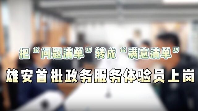 两翼齐飞看雄安|把“问题清单”转成“满意清单”,雄安首批政务服务体验员上岗