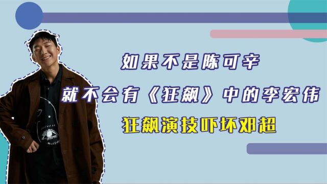 如果不是陈可辛,就不会有《狂飙》中的李宏伟,狂飙演技吓坏邓超