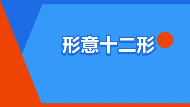 “形意十二形”是什么意思?