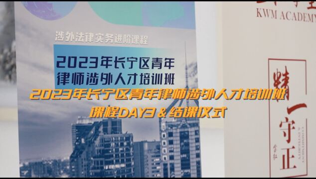 2023年长宁区青年律师涉外人才培训班Day3精彩速递