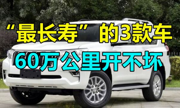 “最长寿”的3款车,60万公里开不坏,修理工:基本上不用大修