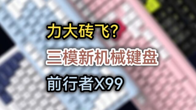 另类堆料,力大砖飞?三模客制化新机械键盘,前行者X99玉龙