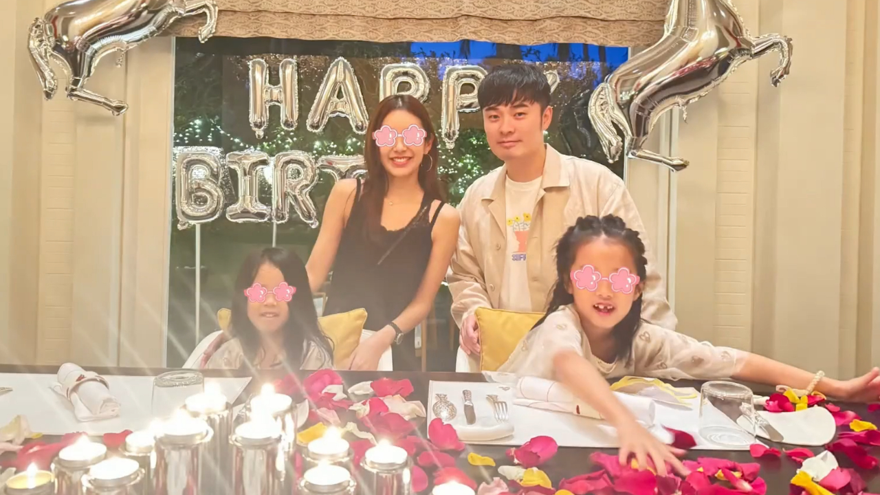 陈赫带妻女游马尔代夫,一家四口幸福同框,张子萱身材苗条火辣