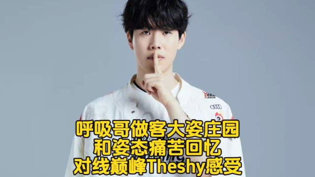 呼吸哥小明做客大资庄园,和姿态痛苦回忆对线巅峰theshy:改变了游戏观