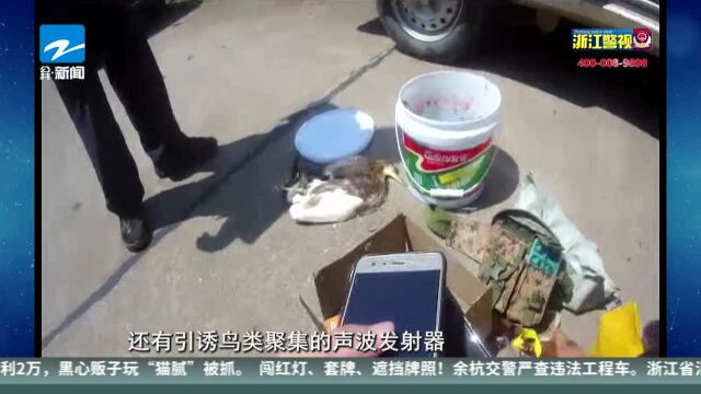 禁猎区打鸟想尝鲜 两男子被抓现行