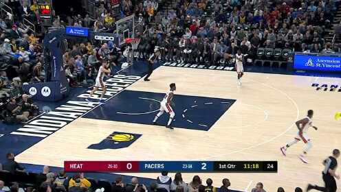 《NBA全场集锦》萨博尼斯篮下强投得手 阿德巴约溜底线反手上篮