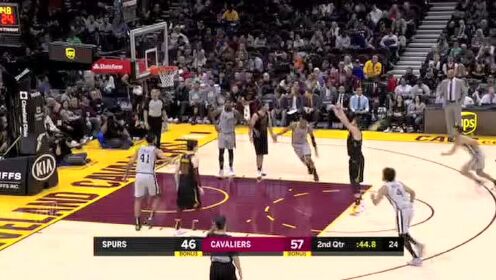 《NBA全场回放》【原声回放】马刺vs骑士第2节 庄神撞开马刺双鬼拍门中投命中