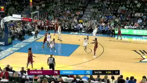 《NBA全场回放》【原声回放】骑士vs雷霆第3节 波特双手大力灌筐