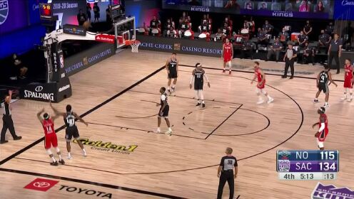 《NBA全场集锦》英格拉姆无解跳投连续得分 无奈鹈鹕防守门户大开为国王送分