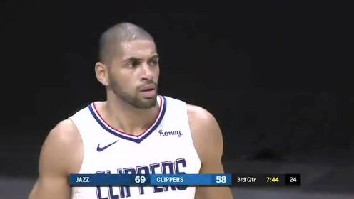 《NBA全场回放》NBA季前赛：爵士vs快船第3节英文原声回放