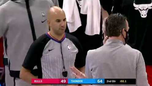 《NBA全场回放》NBA季前赛：公牛vs雷霆第2节中文解说回放