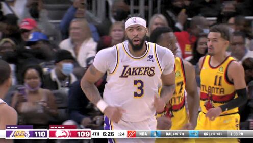 《NBA全场集锦》【原声】湖人121-129老鹰 湖人末节突然崩盘遭老鹰逆转