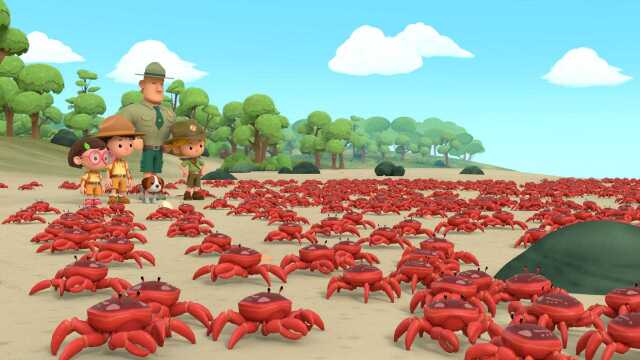 Thousands of traveling crabs?