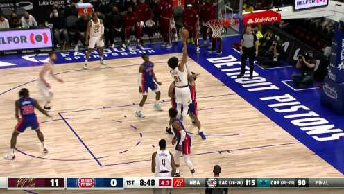 《NBA全场集锦》反客为主！骑士众将轮番暴扣轰炸内线开局打成15-0