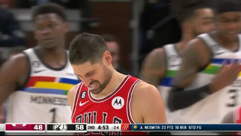 《NBA全场集锦》【回放】NBA常规赛：公牛vs森林狼第2节英文原声回放