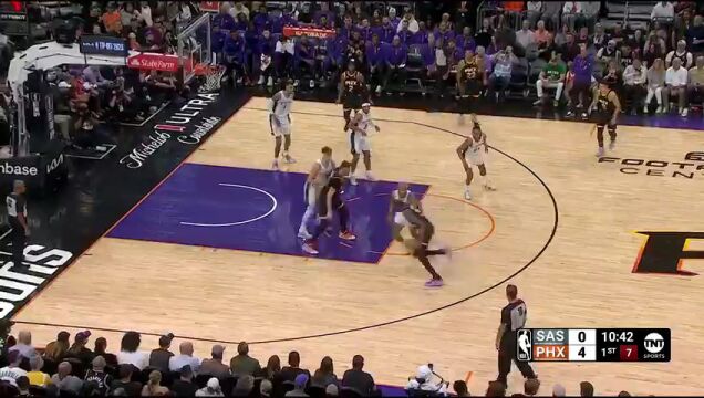 马刺vs太阳第1节英文原声回放