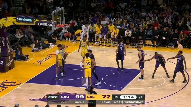 NBA常规赛：国王vs湖人二路BIG胖解说全场回放