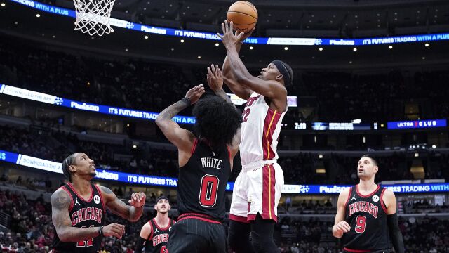 热火97-102公牛 德罗赞23分公牛21分逆转终结热火七连胜