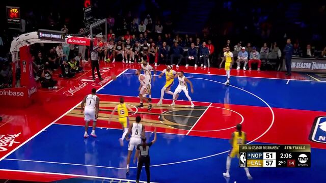 NBA季中锦标赛半决赛·鹈鹕89-133湖人