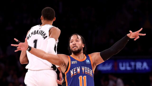 马刺vs尼克斯精华回放 布伦森25+6文班末节发威难救主