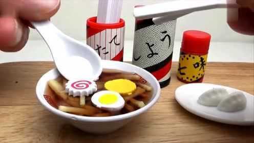 饺子和拉面 日本食玩万代迷你厨房