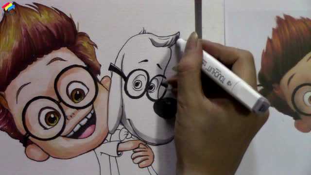 天才眼镜狗绘画教学