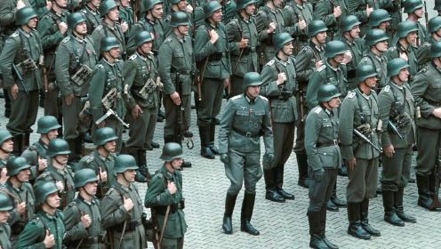 二战末期德国最高元首的护卫也太强悍了，看这整齐划一的军装