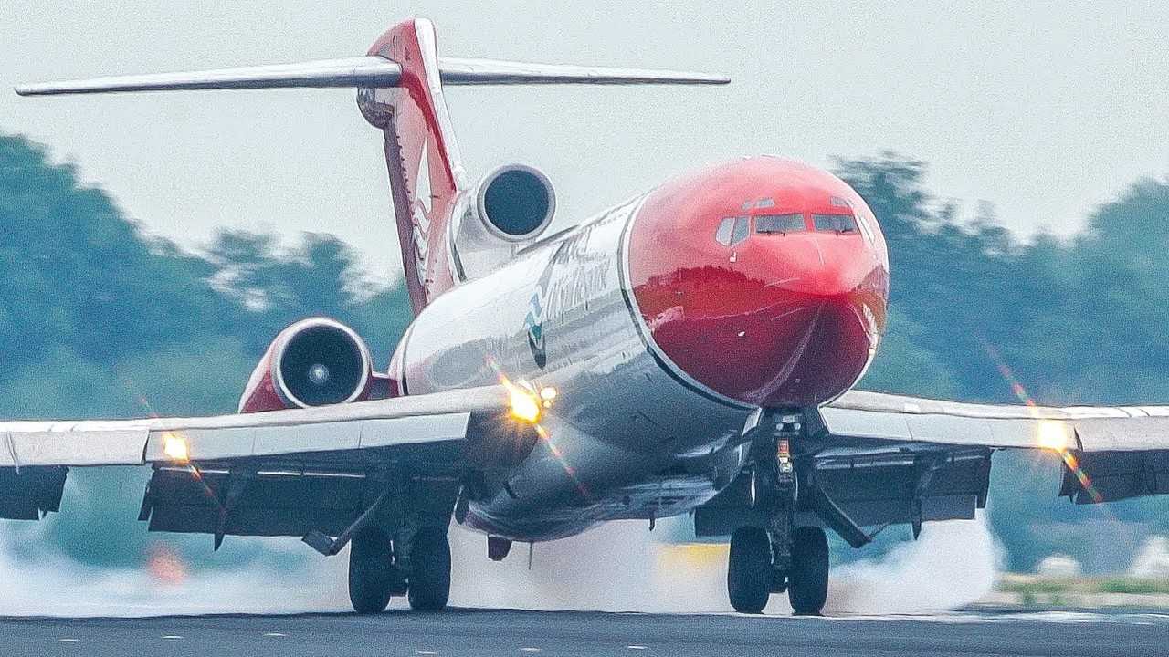 图154和波音727,三个发动机的飞机起降过程