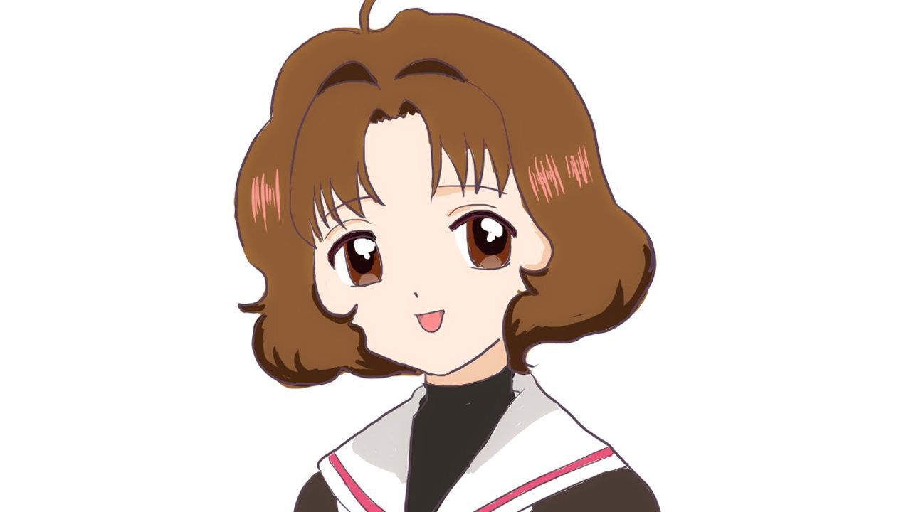 百变小樱魔术卡之可爱的佐佐木利佳动漫简笔画