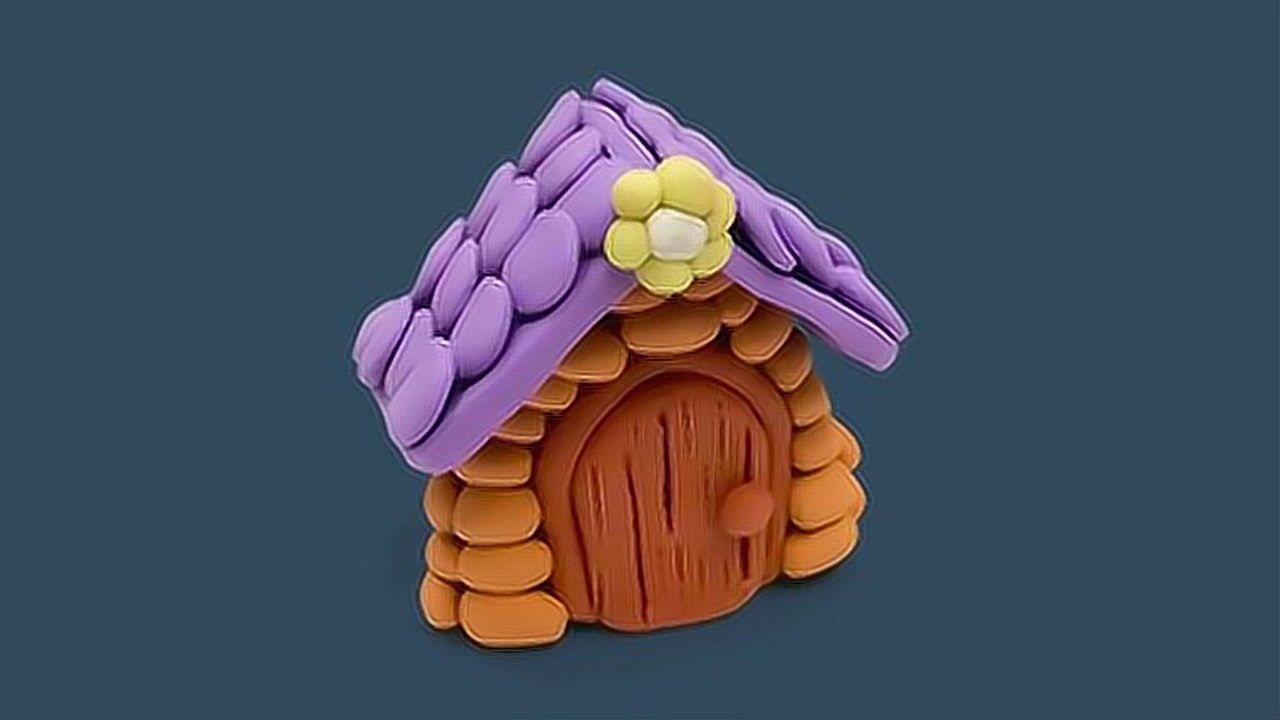 diy创意手工粘土软陶制作可爱的小房子