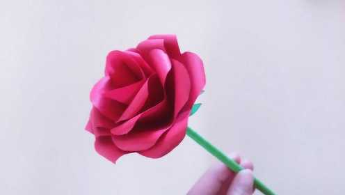 浪漫的玫瑰花折纸, 简单又漂亮, 一辈子总要学一次送喜欢的人