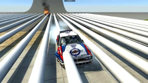 危险的超速驾驶 数条钢管直插驾驶室 拟真车祸模拟游戏