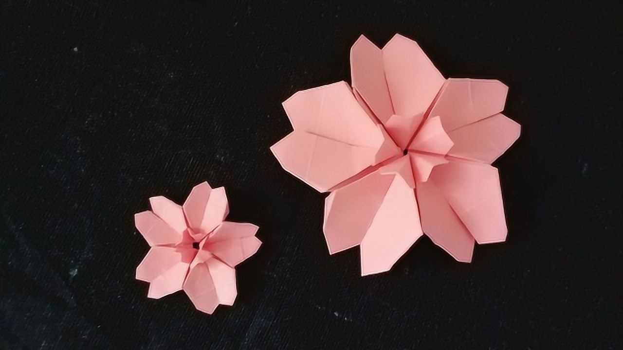 香香手工:学了这么多的折纸樱花,今天再学一种做法,更清新漂亮