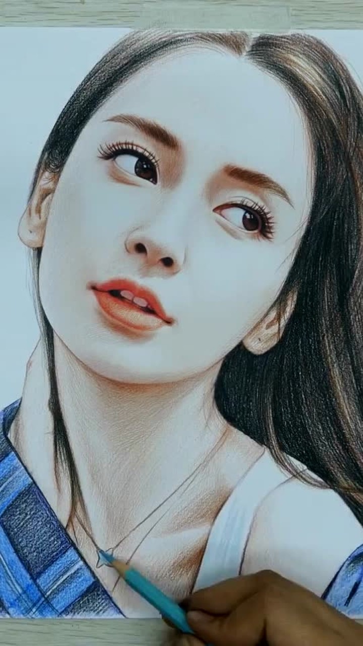 素描杨颖,栩栩如生 大神啊