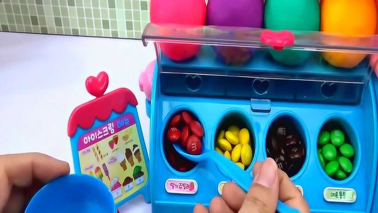 少儿玩具视频小猪佩奇糖果机冰淇淋超市小猪佩奇益智玩具