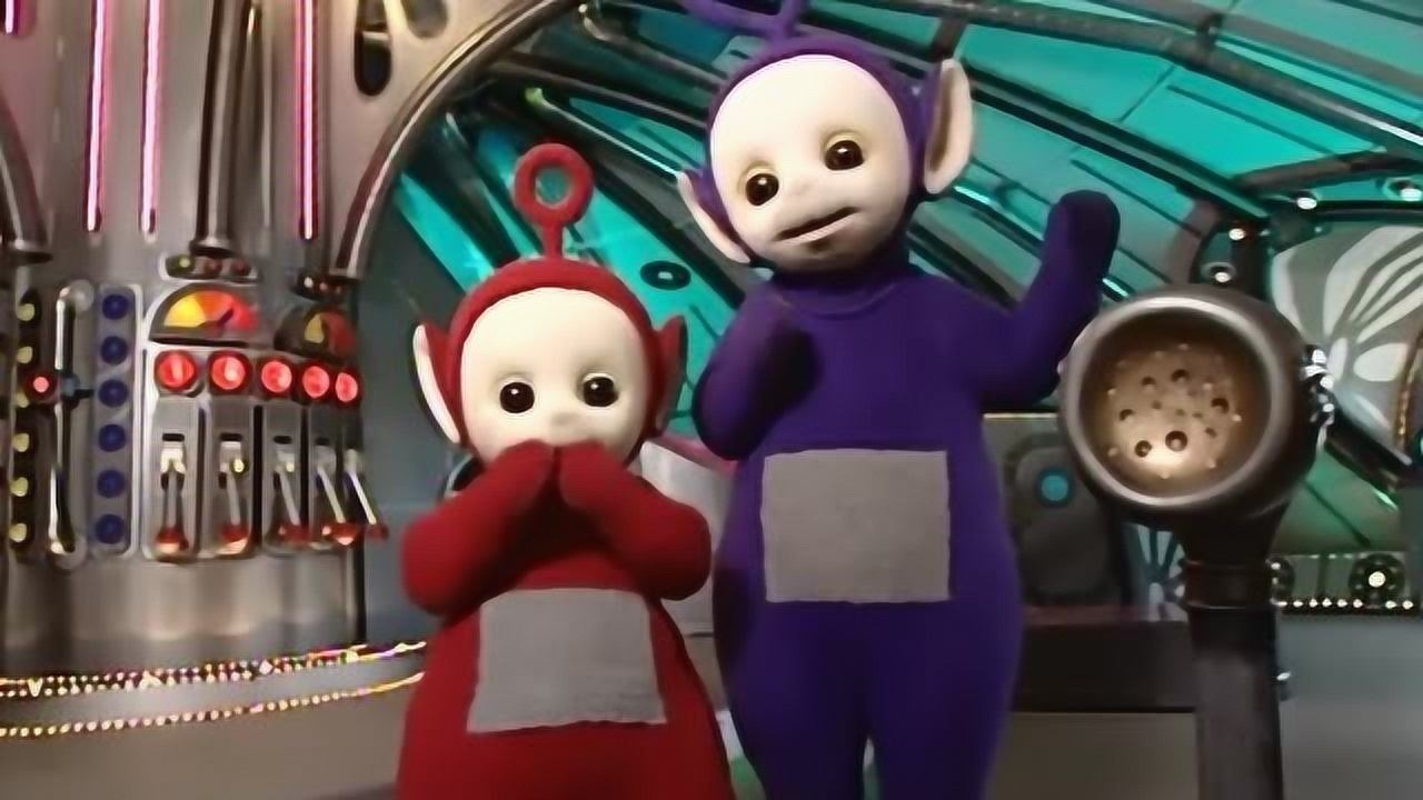 天线宝宝小波和丁丁在玩老鼠掉下去的游戏