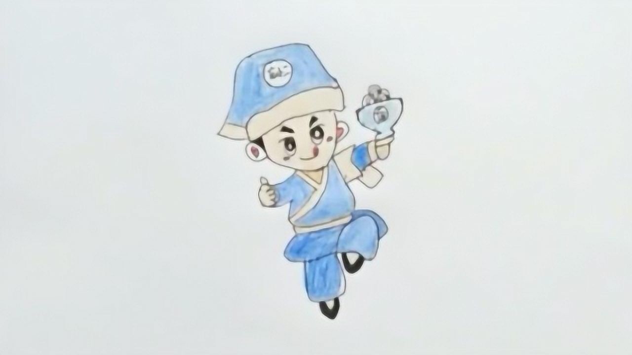 小小简笔画:教你画店小二,快和宝宝一起来画吧