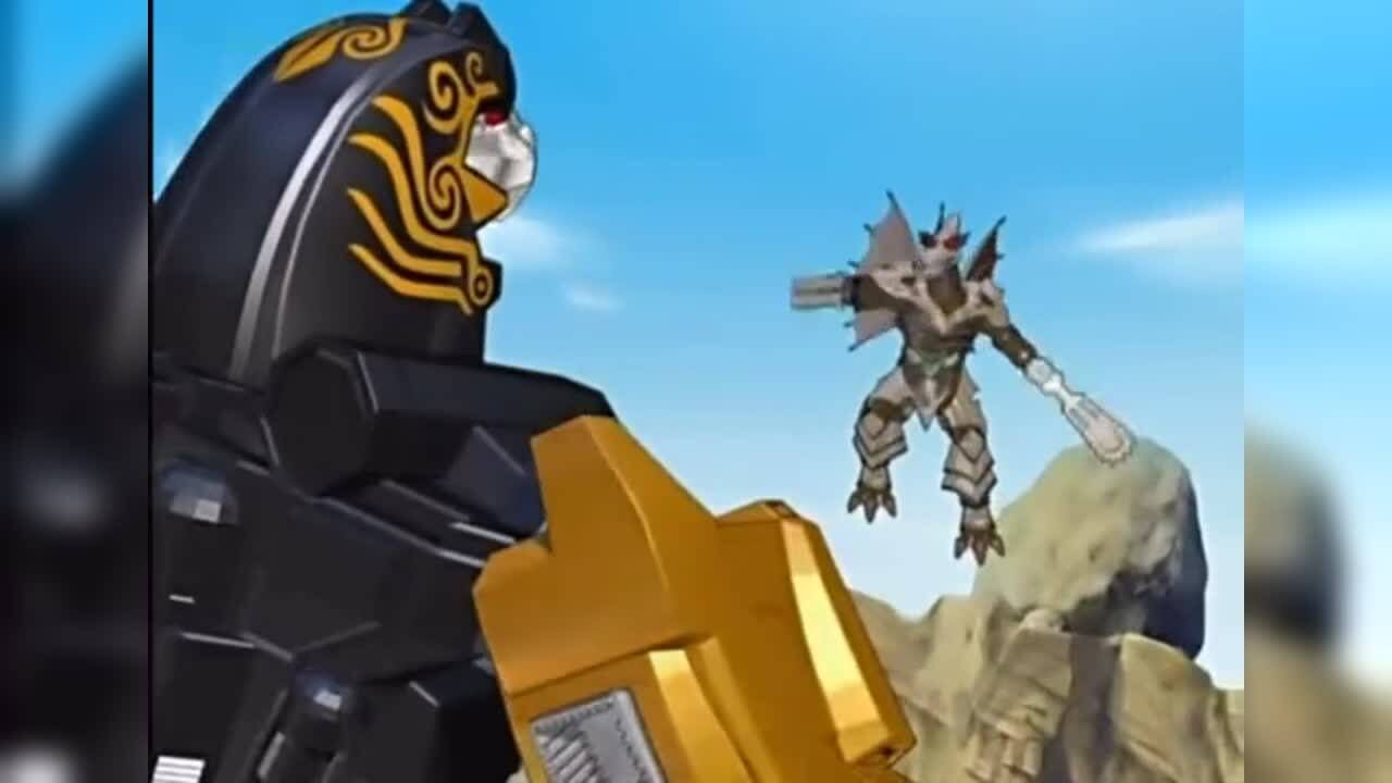 神兽金刚鹰龙超人用计谋战胜变异机械兽